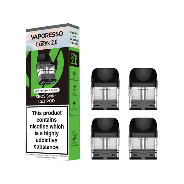 Vaporesso - Corex 2.0 XROS Series 1.2Ω Replacement Pods (2ml x 4) | MK ...