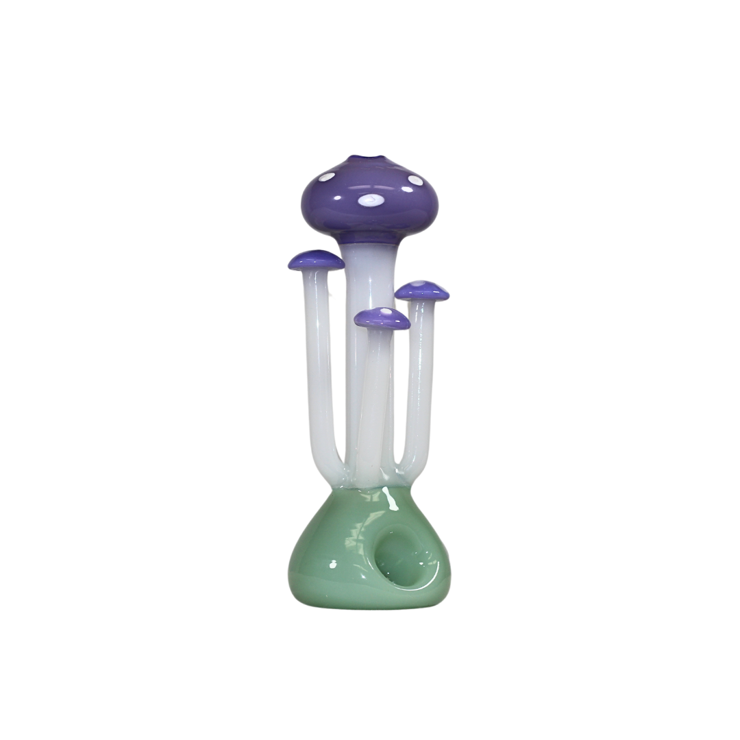 6.5" Water Pipe Mushroom Flower Design - RHPMUS