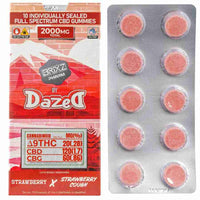 Dazed - Brixz Pharm (D9 THC+CBD) - Gummies & Edibles (2000mg x 5) - MK Distro