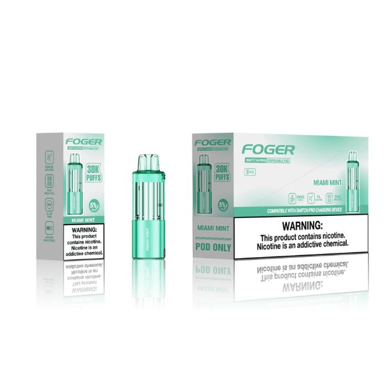 Foger Switch Pro Pod 30k - Disposable Pod (5% - 30,000 Puffs) - Box of 5