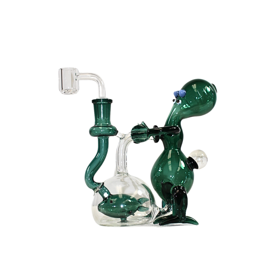 6" Water Pipe - Octopus w/ Fish Design - WP0305