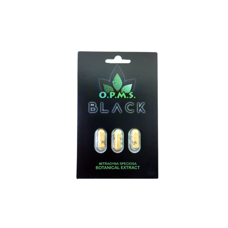 OPMS Black Capsules - Kratom Capsules - MK Distro