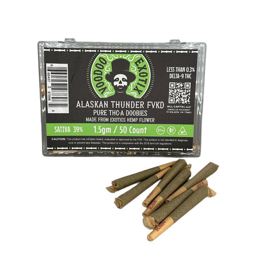 Voodoo Exotix - Premium Indoor Grown (THC-A) - Hemp Pre-Rolls (1.5g x 50 Pre-Rolls)