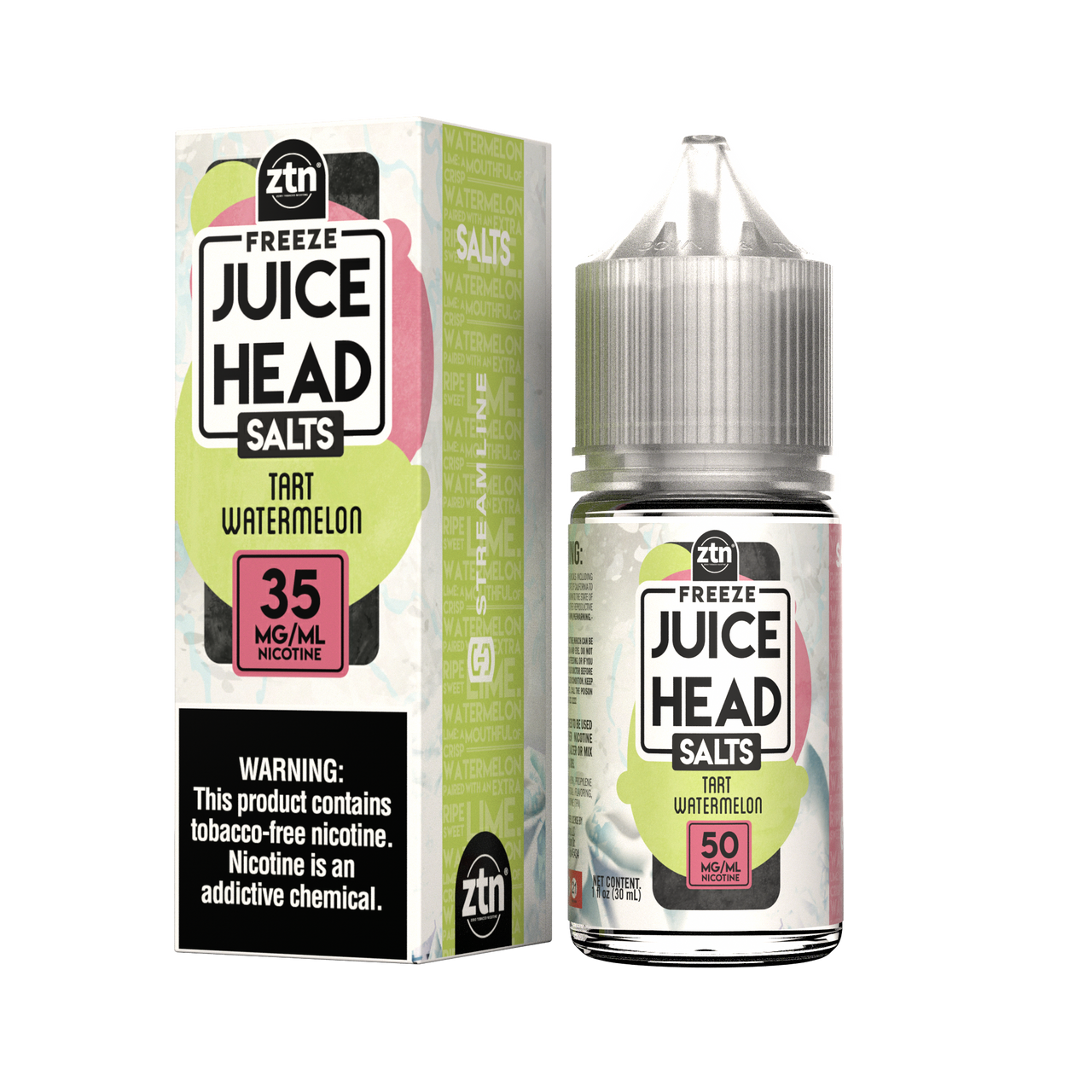 Juice Head Freeze - Salt Nic E-Liquid (ZTN, 30mL) - MK Distro