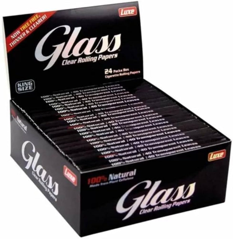 Luxe Glass - King Size Clear - Rolling Papers (24 x 40 Papers) - MK Distro