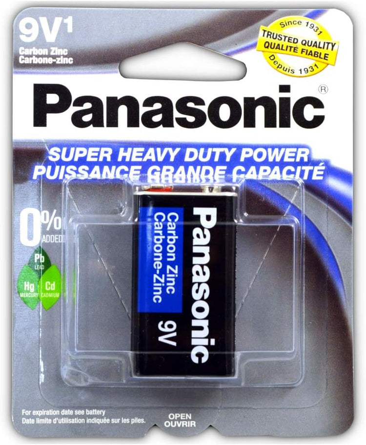 Panasonic - 9V Batteries Super Heavy Duty (S-006PNPA/1B) - Batteries (Box of 12) - MK Distro