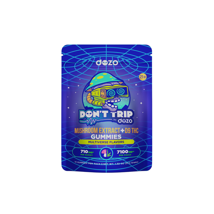 Dozo - Don't Trip Dozo (Mushroom Extract + D9 THC) - Gummies & Edibles (7100mg x 10) - MK Distro