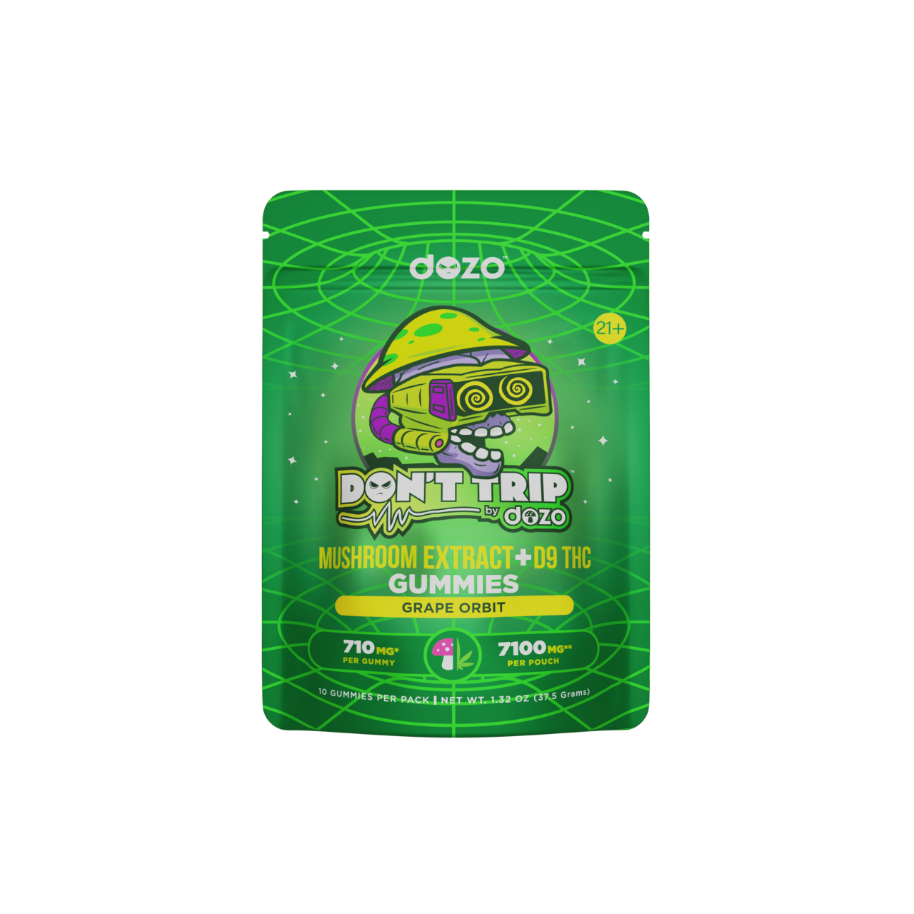 Dozo - Don't Trip Dozo (Mushroom Extract + D9 THC) - Gummies & Edibles (7100mg x 10) - MK Distro