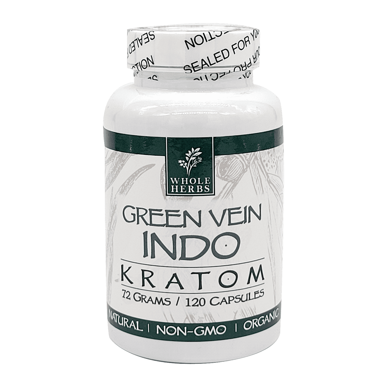 Whole Herbs - Kratom Capsules (120ct / 72g) - MK Distro