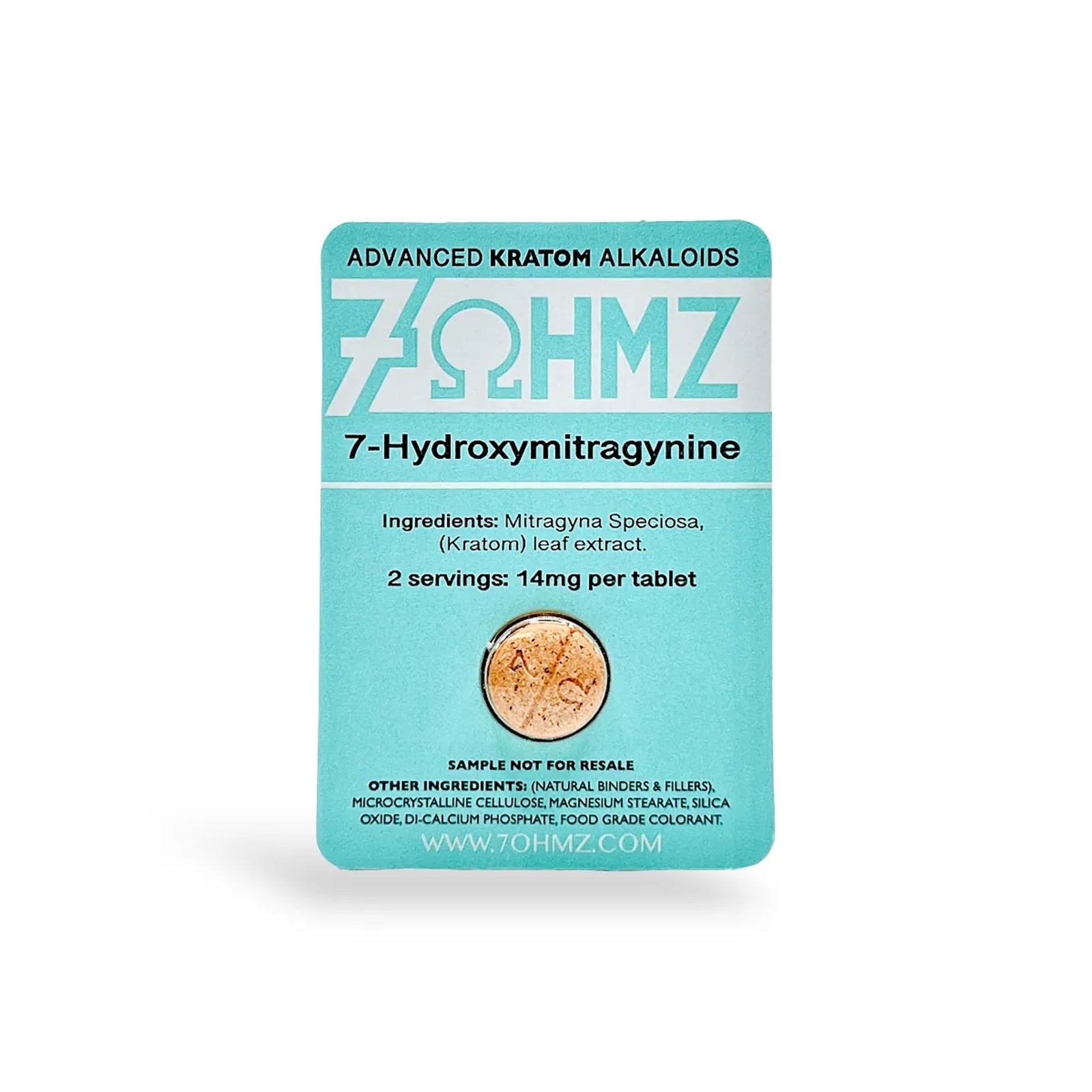 7 Ohmz - 7-Hydroxymitragynine Tablets (14mg x 1 ct) - Kratom Capsules (Box of 20)