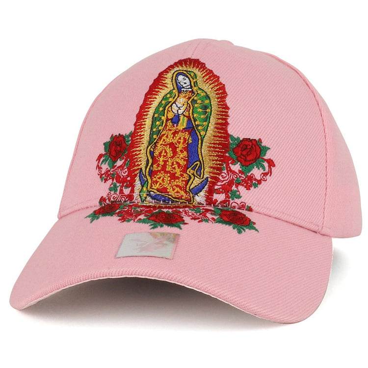 Adjustable Baseball Hat - Guadalupe (Pink) - MK Distro