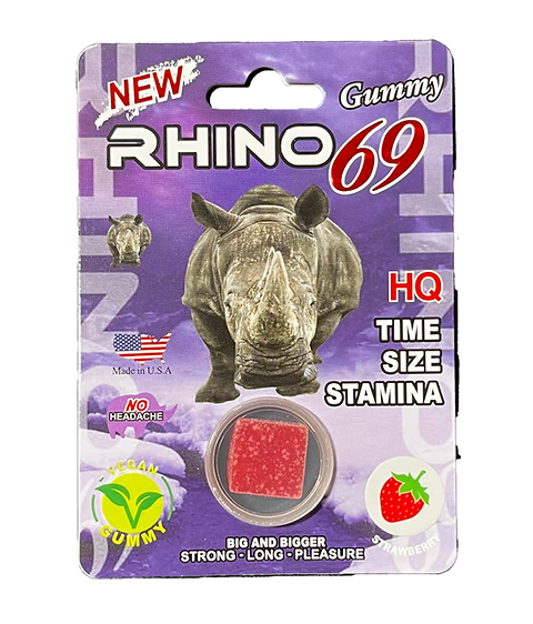 Rhino 69 Gummies - Box of 24 - MK Distro