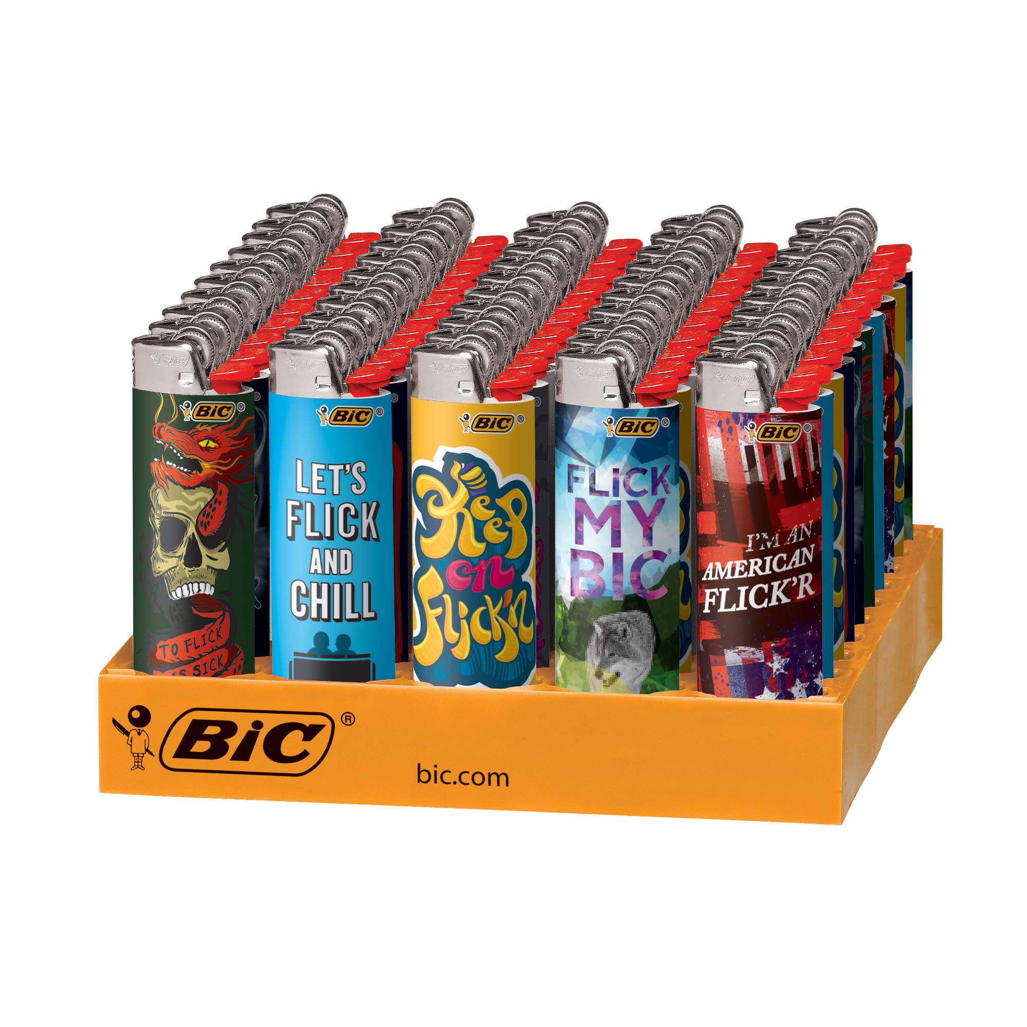 BiC Maxi - Special Edition Flick my BiC Series - Pocket Lighters (50-Count Tray) - MK Distro