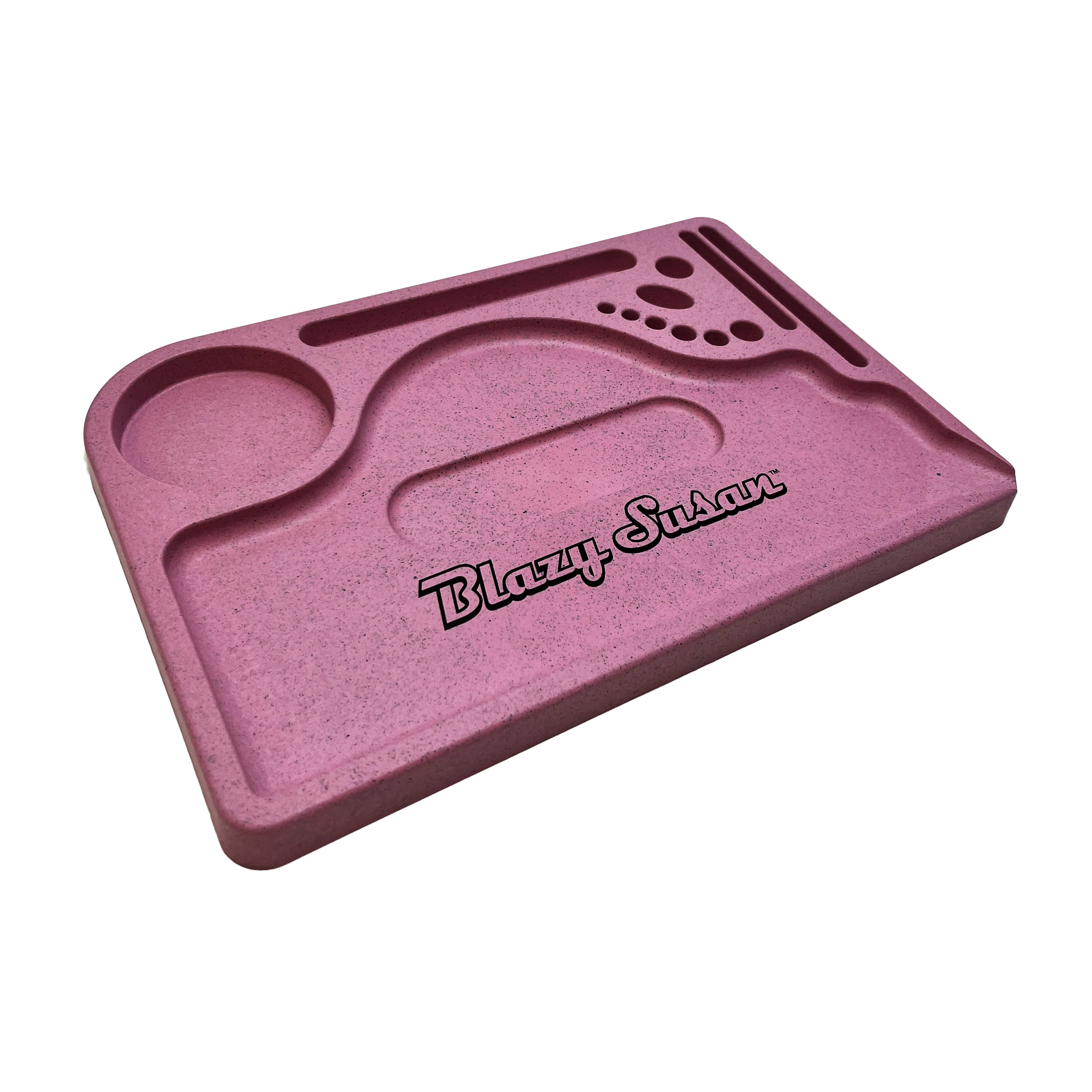 Blazy Susan Hemp Plastic Rolling Trays - Pink - MK Distro