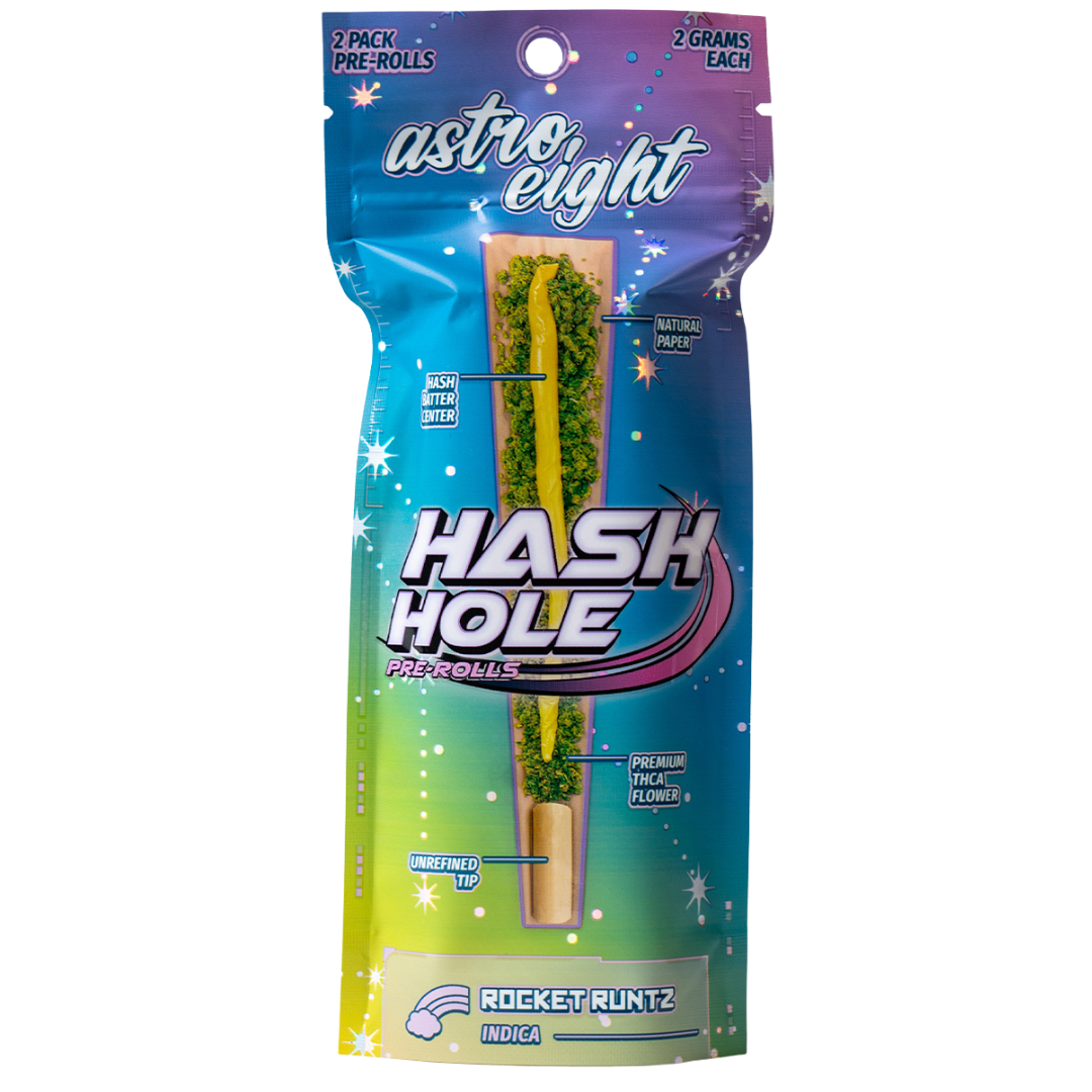 Astro Eight - Hash Hole PreRolls - Hemp Pre-Rolls (2g x 2 Pre-Rolls)