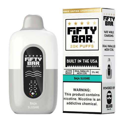 Fifty Bar - Built In The USA - Disposable Vape (5% - 20,000 Puffs) - Box of 5