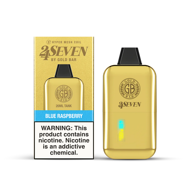 Gold Bar 24 Seven  - Disposable Vape (5% - 24,000 Puffs) - Box of 5