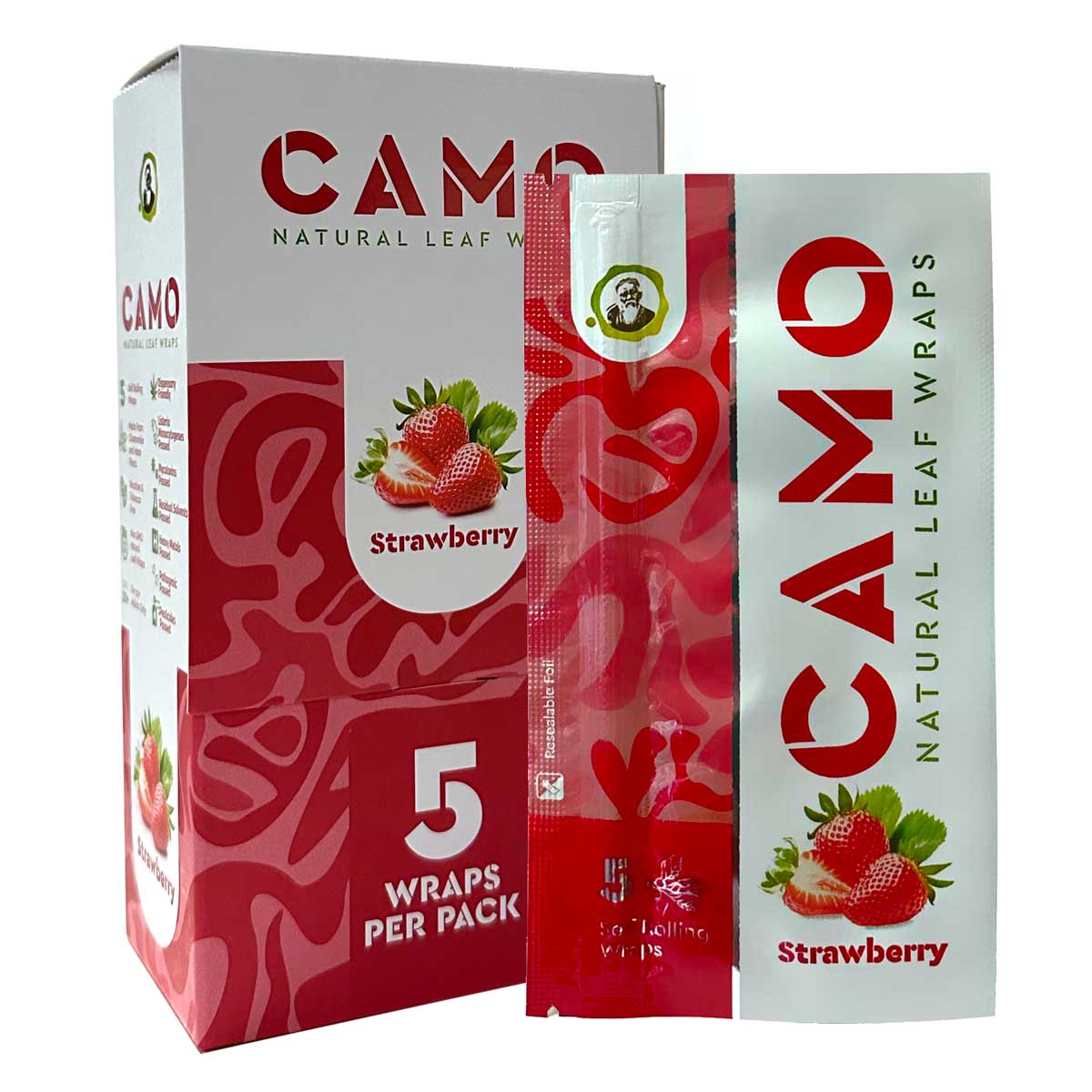 Camo Hemp Wraps - (25 x 5 Wraps) - MK Distro