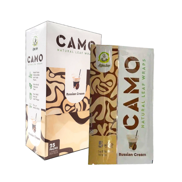 Camo Hemp Wraps - (25 x 5 Wraps) - MK Distro
