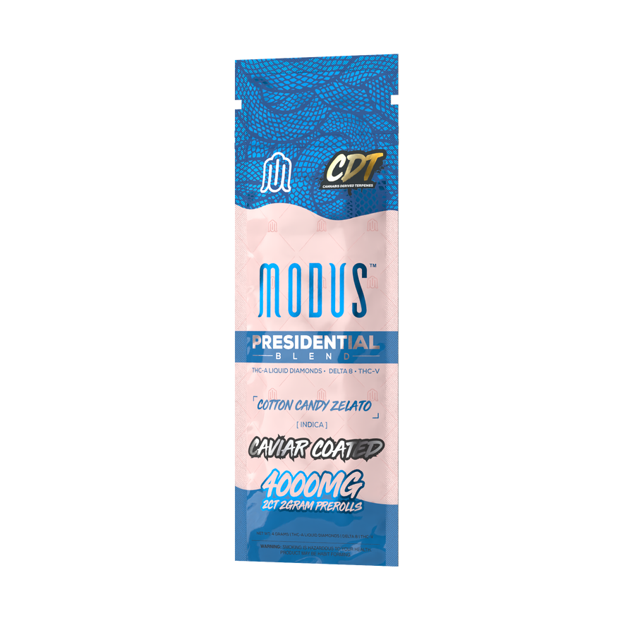 MODUS - Presidential Blend Caviar Coated (THC-A Liquid Diamonds+ D8 + THC-V) - Hemp Pre-Rolls (2g x 10) - MK Distro