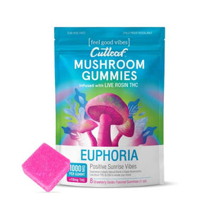 Cutleaf - Sunrise Euphoria Mushroom (Live Rosin THC) - Gummies & Edibles (8000mg) - MK Distro