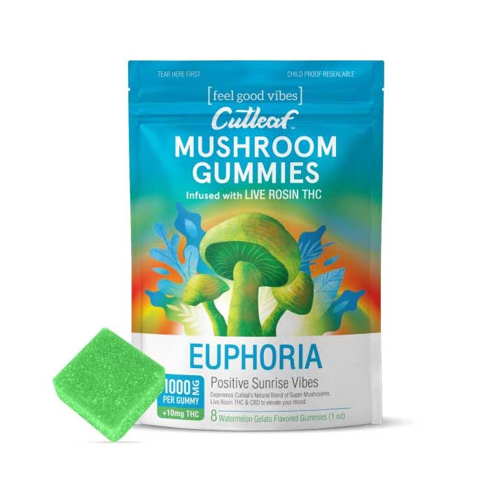 Cutleaf - Sunrise Euphoria Mushroom (Live Rosin THC) - Gummies & Edibles (8000mg) - MK Distro