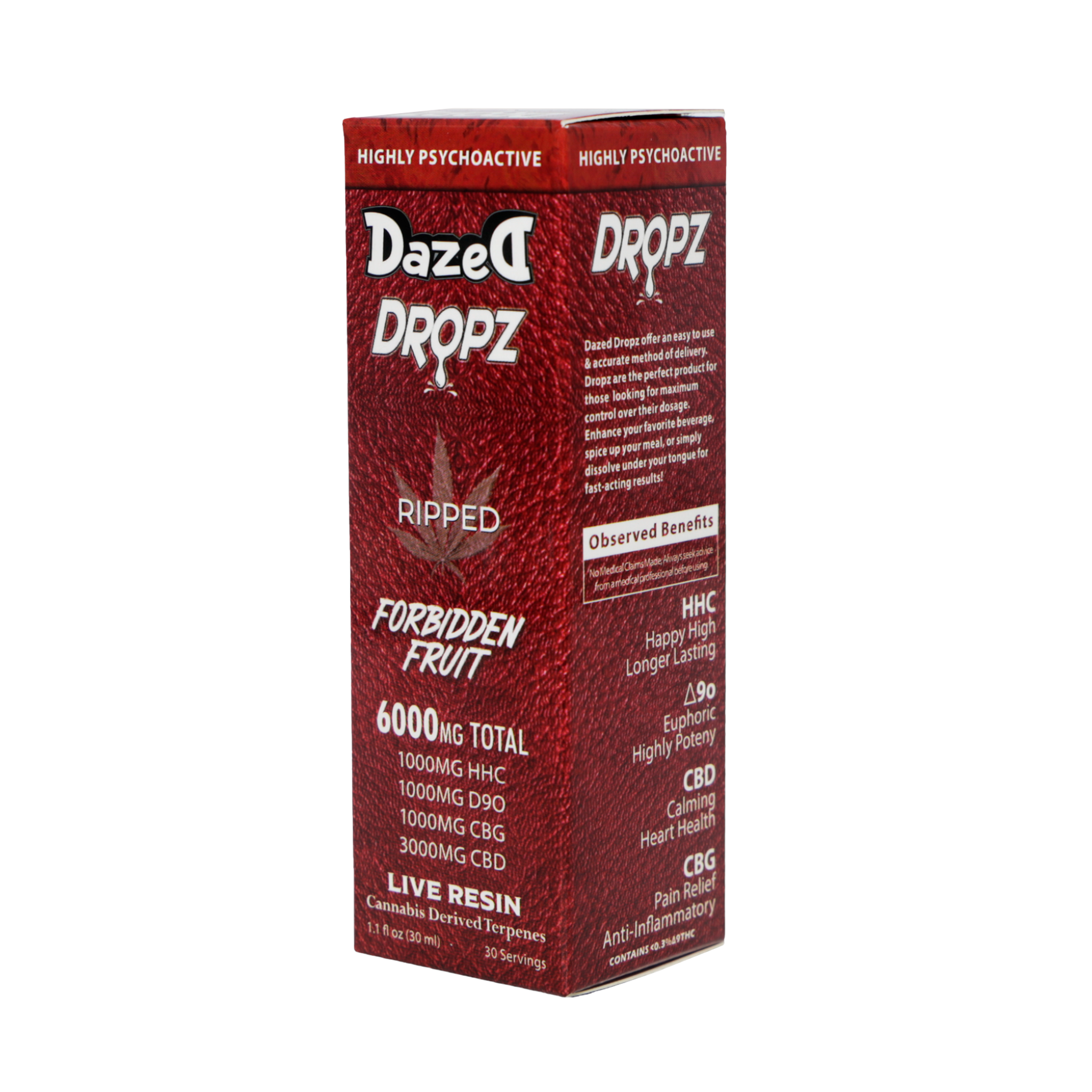 Dazed - Dropz (CBN+CBD+CBD) Tincture 30ml - Tinctures (6000mgx5) - MK Distro