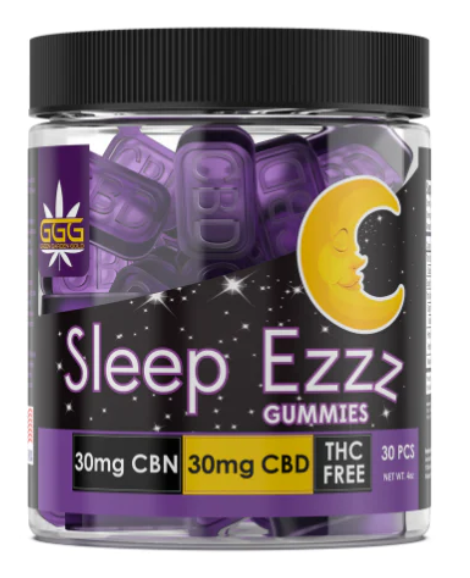 Green Garden Gold - Sleep Ezzz Gummies 30 mg CBN THC Free - Jar of 30