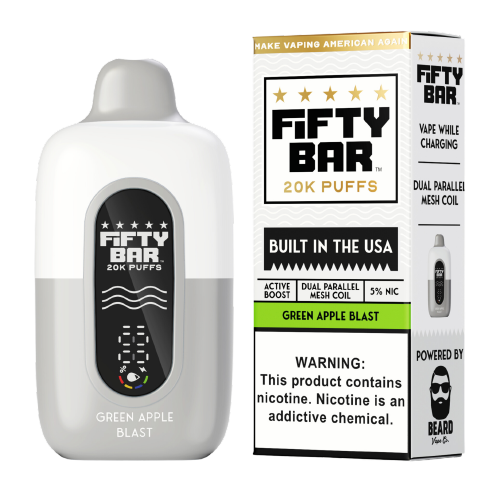 Fifty Bar - Built In The USA - Disposable Vape (5% - 20,000 Puffs) - Box of 5