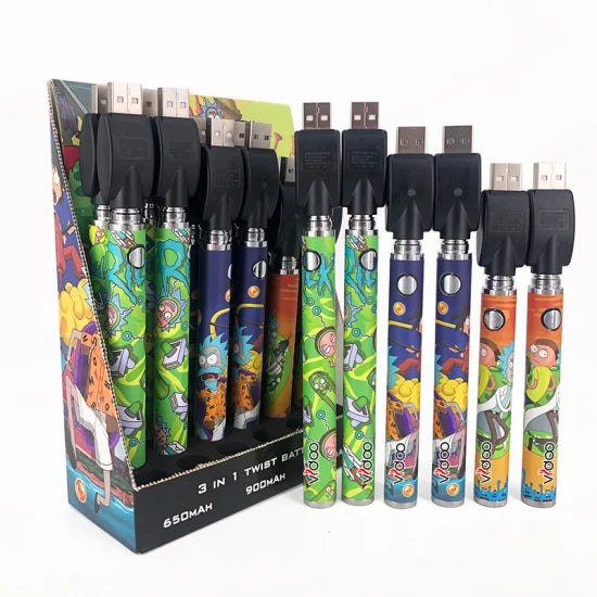 Rick & Morty 3 In 1 - Twist Pen (6 x 650 mAh, 6 x 900 mAh, 6 x 1100 mAh) - MK Distro