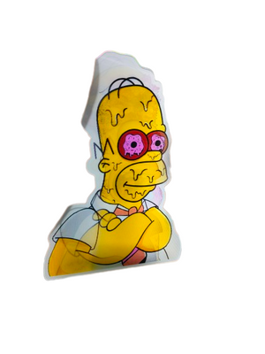 Holographic 3D Sticker - Donut Brain Homer - MK Distro