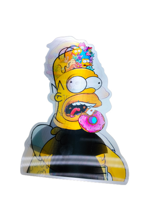 Holographic 3D Sticker - Donut Brain Homer - MK Distro