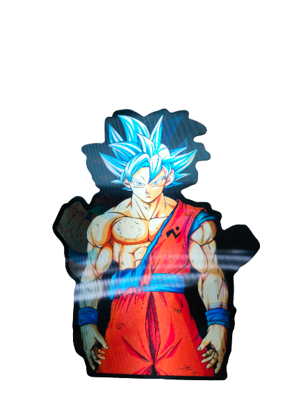 Holographic 3D Sticker - Goku Super Saiyan God - MK Distro