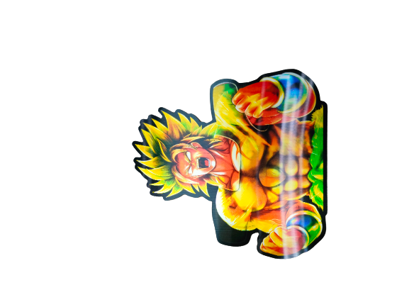 Holographic 3D Sticker - Super Saiyan Broly - MK Distro