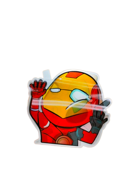 Holographic 3D Sticker - Baby Spiderman/Baby IronMan - MK Distro