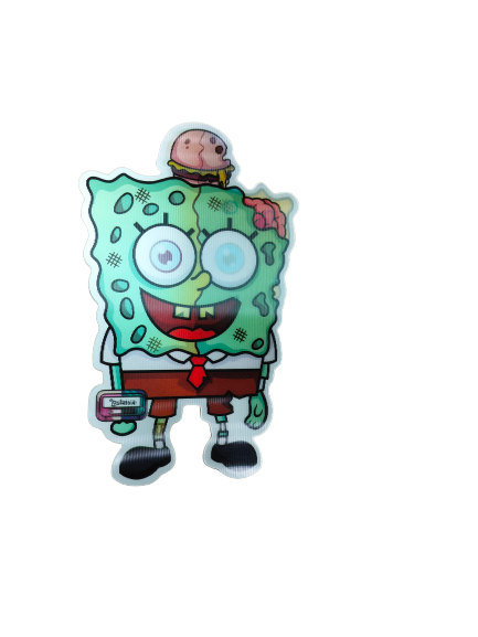 Holographic 3D Sticker - Zombie SpongeBob SquarePants - MK Distro