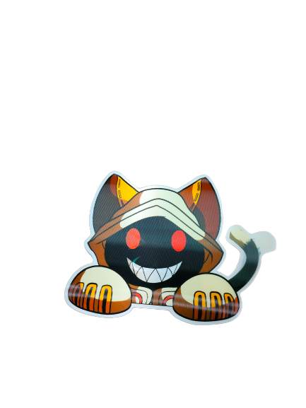 Holographic 3D Sticker - Furry Cat - MK Distro