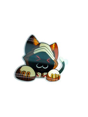 Holographic 3D Sticker - Furry Cat - MK Distro