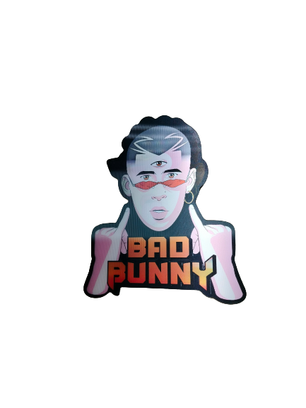 Holographic 3D Sticker - Bad Bunny - MK Distro
