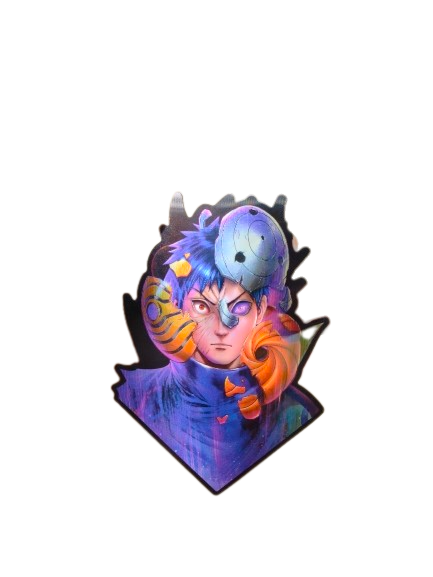 Holographic 3D Sticker - Naruto Bijuu Sage Mode/Obito Uchiha - MK Distro