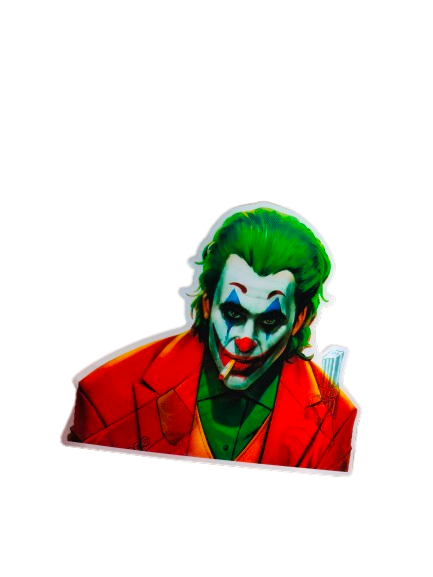 Holographic 3D Sticker - Smoking Joker - MK Distro