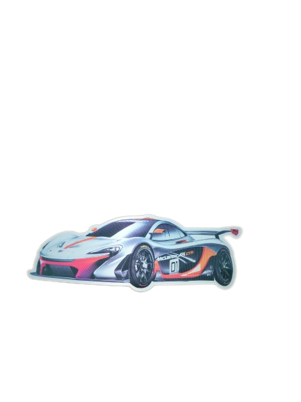 Holographic 3D Sticker - Race car - MK Distro