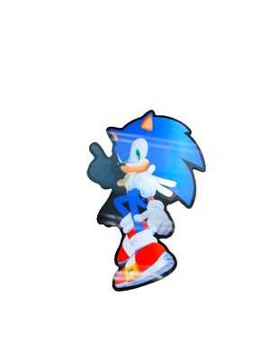 Holographic 3D Sticker - Peace Sign Sonic - MK Distro