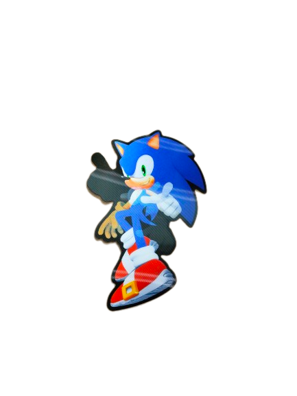 Holographic 3D Sticker - Peace Sign Sonic - MK Distro