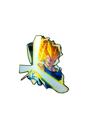 Holographic 3D Sticker - Majin Vegeta - MK Distro