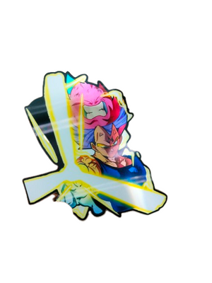 Holographic 3D Sticker - Majin Vegeta - MK Distro