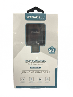 WegaCell - Fast Charge Home Charger (PD Home Charger) - Electronics (20W Power Output) - MK Distro