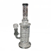 11" Water Pipe Long High Perc 5 Discs - DE8DE8 - MK Distro