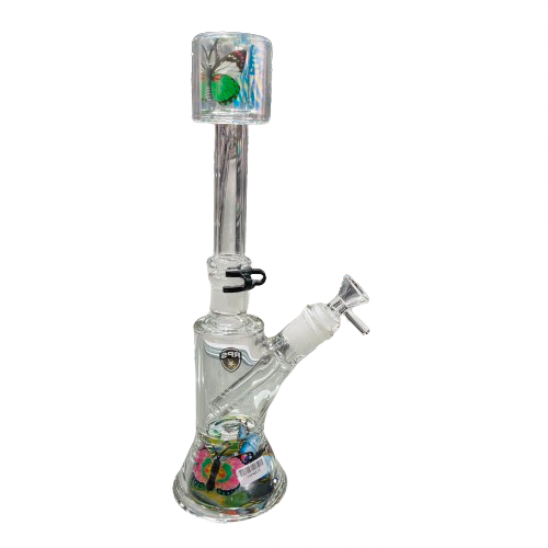 13" Water Pipe with RPS Logo (19mm Downstem + 14mm Funnel Bowl) - FGP4675 - MK Distro