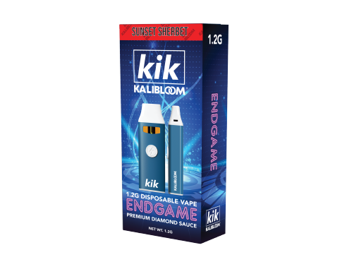 Kik Kalibloom - Endgame Premium Diamond Sauce (D8 + THCP) - Hemp Disposables (1.2g x 5) - MK Distro